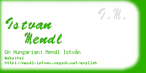 istvan mendl business card